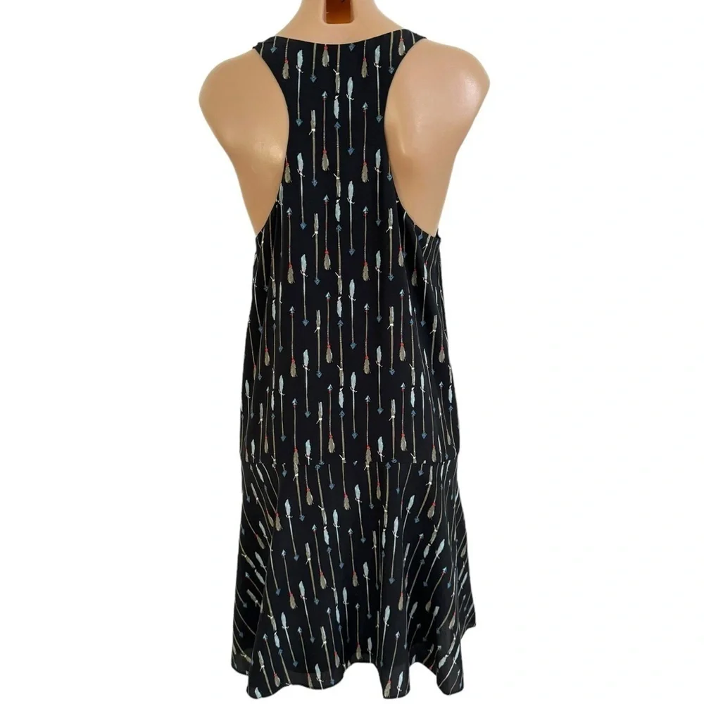 Joie Arianna Arrow Print Silk Shift Dress | Size M - Picture 8 of 8